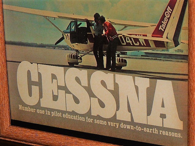 1977年 U.S.A. '70s 洋書雑誌広告 額装品 CESSNA セスナ ( A4サイズ )_画像3