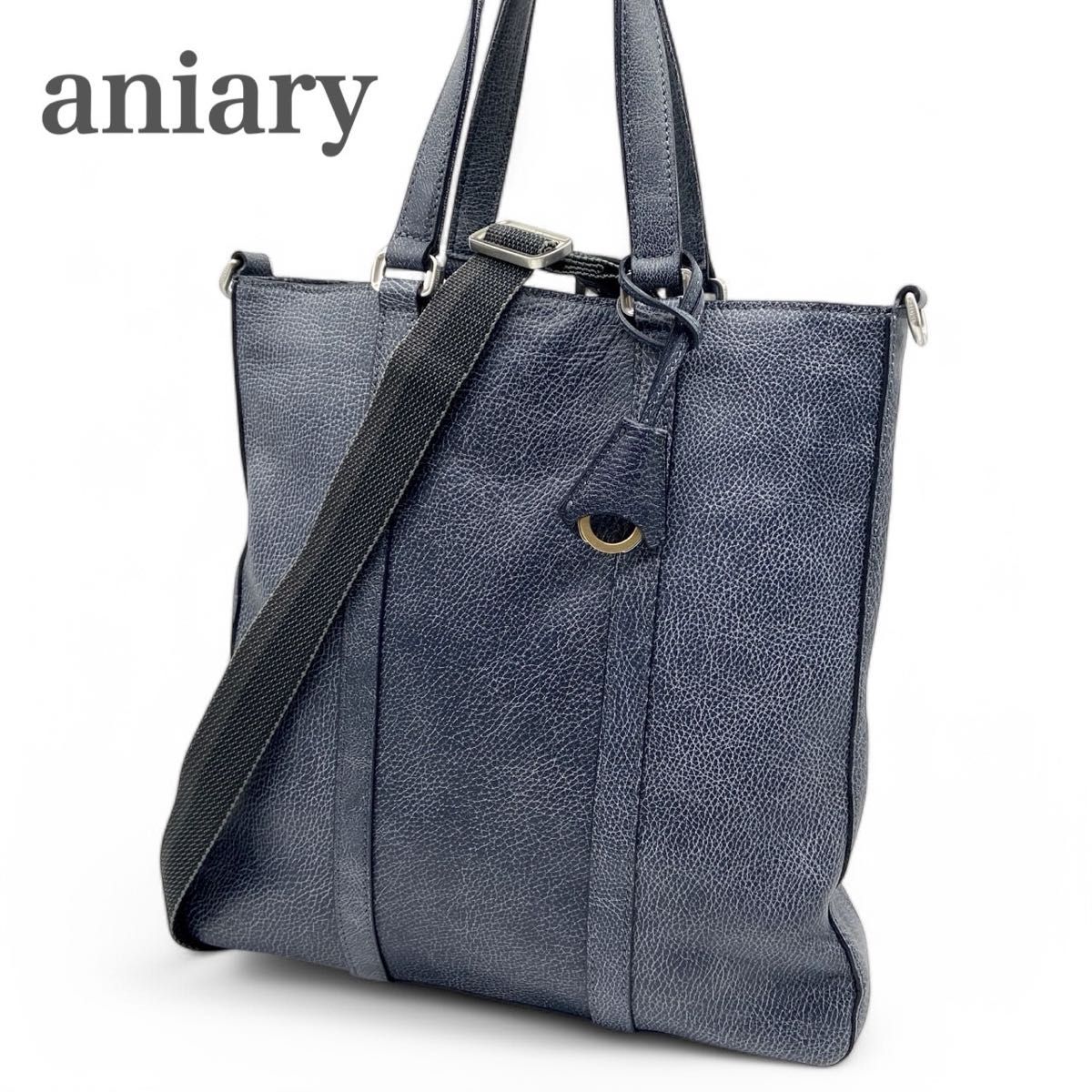 希少 未使用級】aniary アニアリ グラインドレザー 2WAY トート 希少 未使用級】aniary アニアリ グラインドレザー 2WAY トート