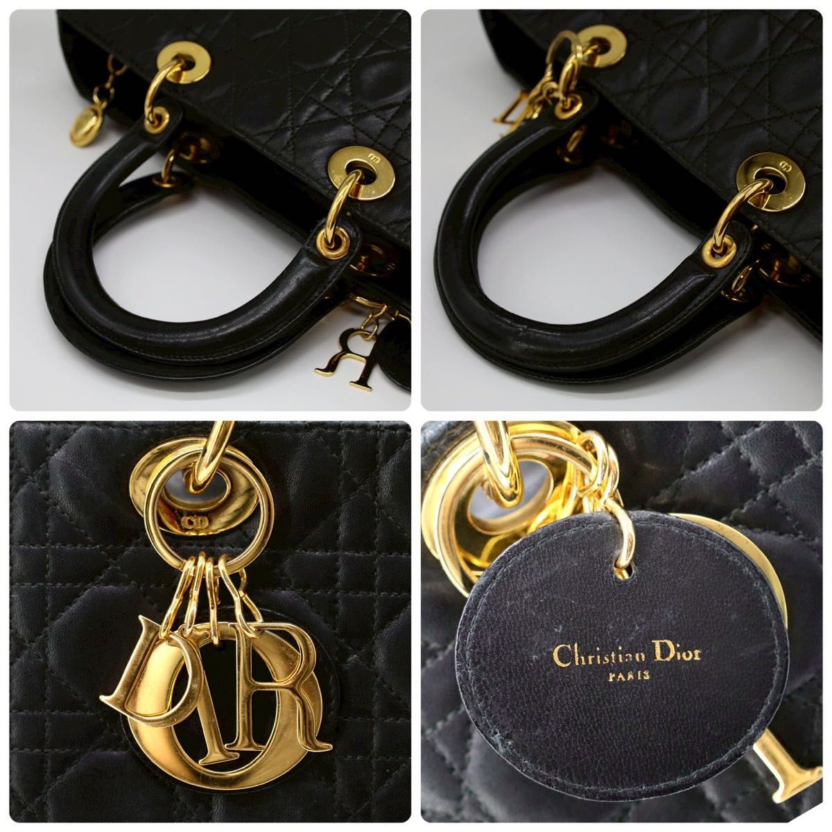 レディディオール Dior Christian カナージュ ハンドバッグ レディディオール Dior Christian カナージュ ハンドバッグ