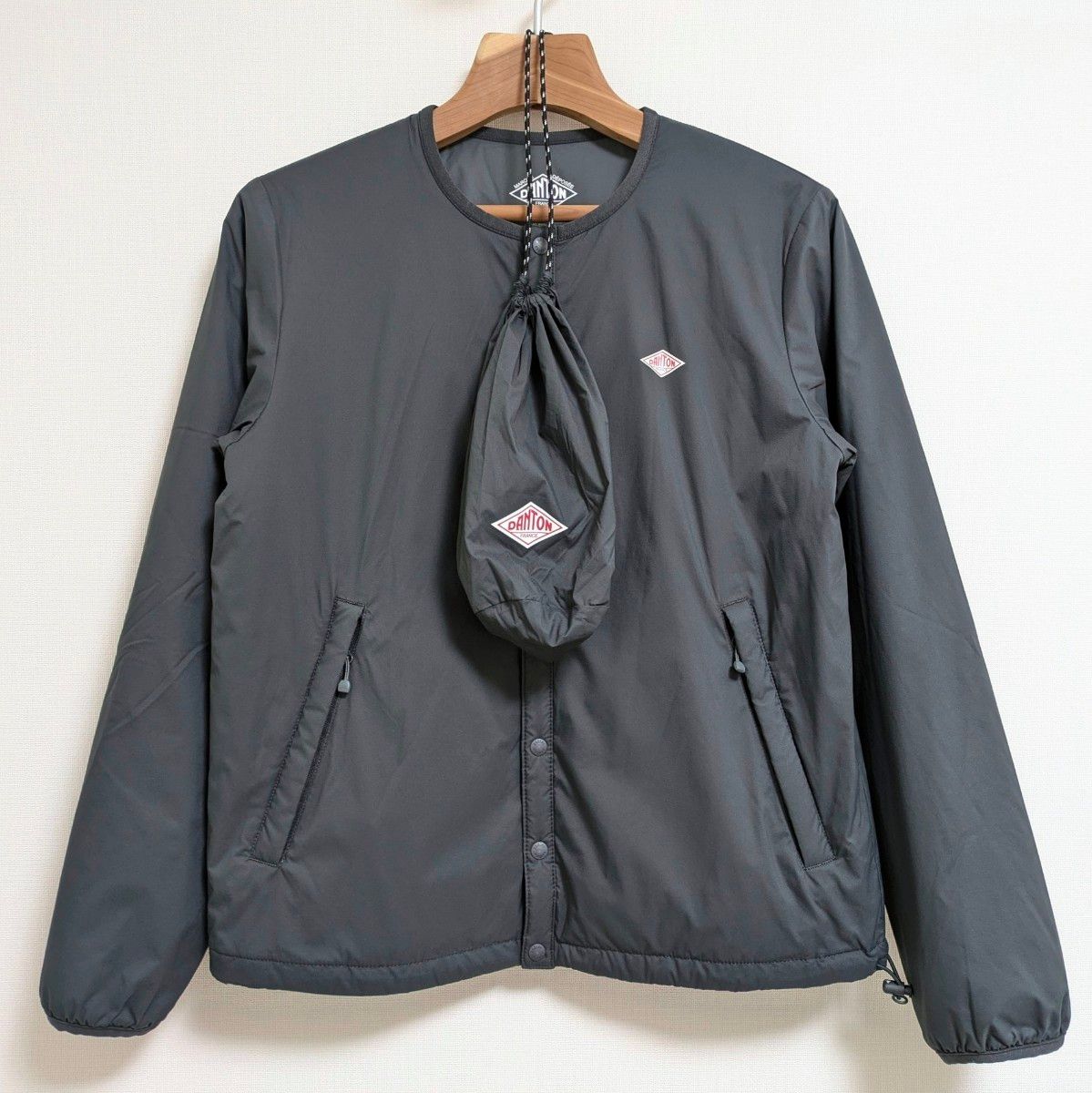DANTON/ インサレーション ジャケット ノーカラー ナイロン 34 DANTON/ インサレーション ジャケット ノーカラー ナイロン 34