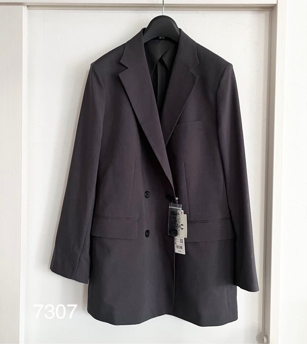 UNIQLO C 感動ダブルジャケットリラックスフィット D グレー UNIQLO C 感動ダブルジャケットリラックスフィット D グレー