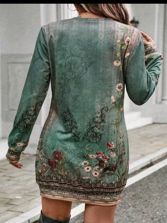 SHEIN 花柄グリーン長袖チュニック 6XL|Yahoo!フリマ(旧PayPay SHEIN 花柄グリーン長袖チュニック 6XL|Yahoo!フリマ(旧PayPay