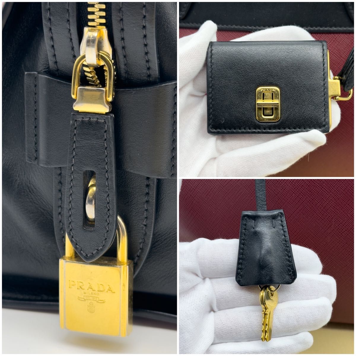 PRADA プラダ サフィアーノ エフプラナード ショルダーバッグ PRADA プラダ サフィアーノ エフプラナード ショルダーバッグ