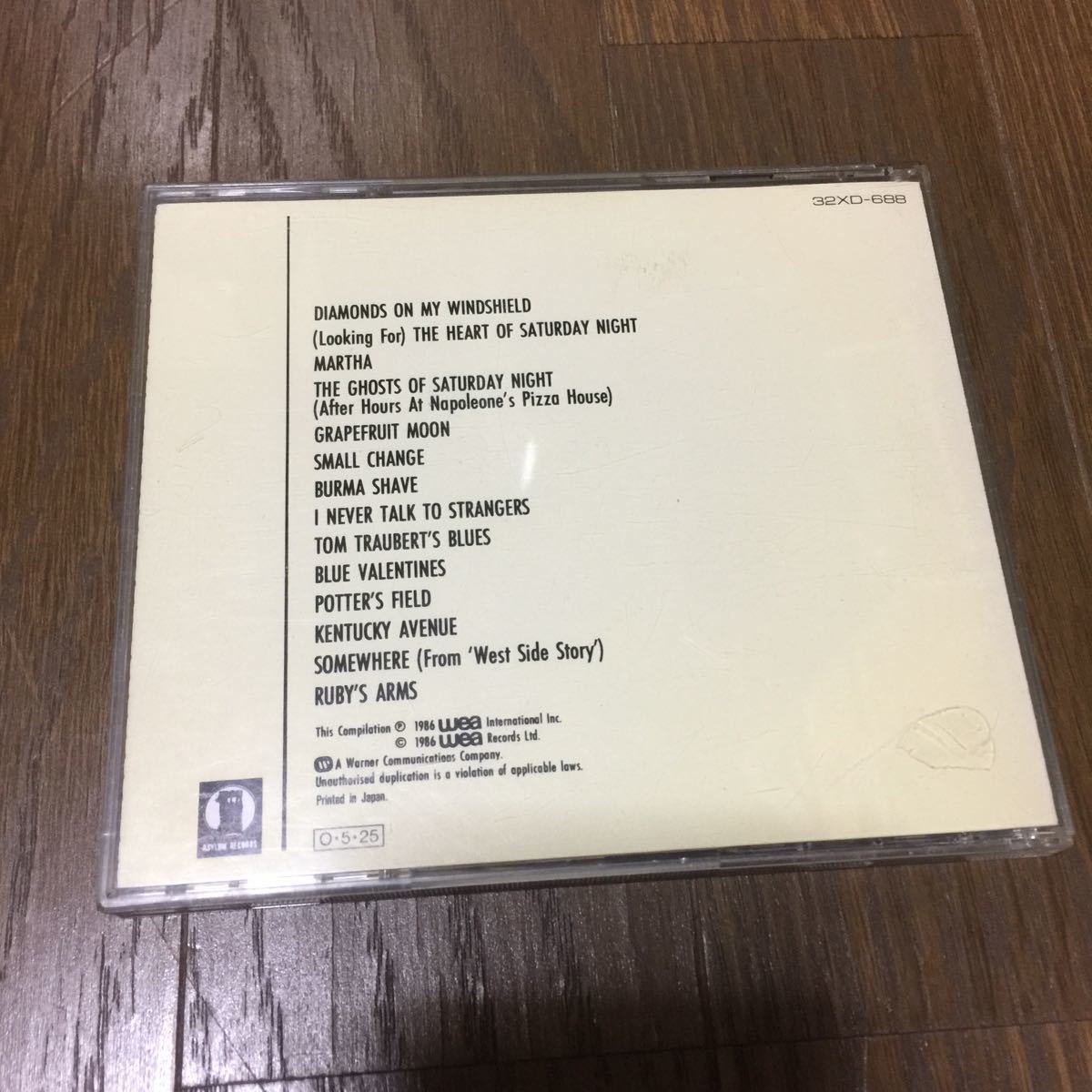 トム・ウェイツ アサイラム・イヤーズ【ベスト】 国内盤CD