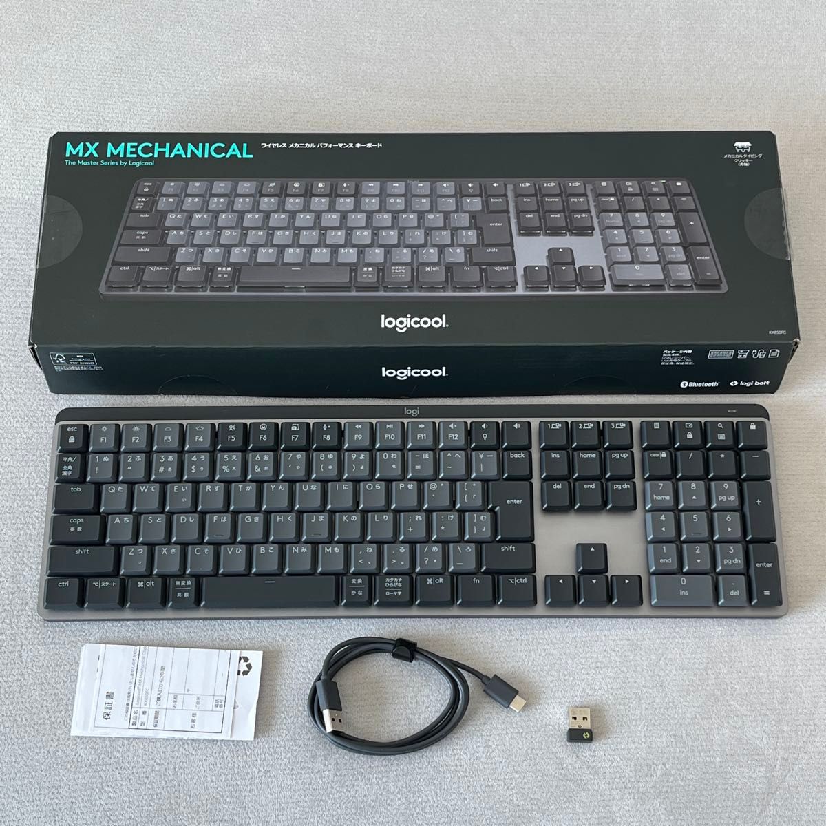 美品】ロジクール MX Mechanical キーボード 青軸 KX850FC 美品】ロジクール MX Mechanical キーボード 青軸 KX850FC