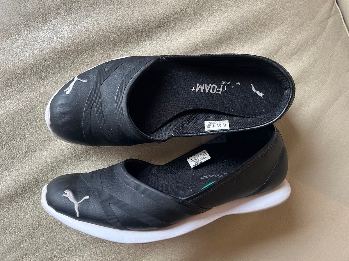 PUMA パンプス バレエシューズ スニーカーシューズ 23 5cm 黒 靴 PUMA パンプス バレエシューズ スニーカーシューズ 23 5cm 黒 靴