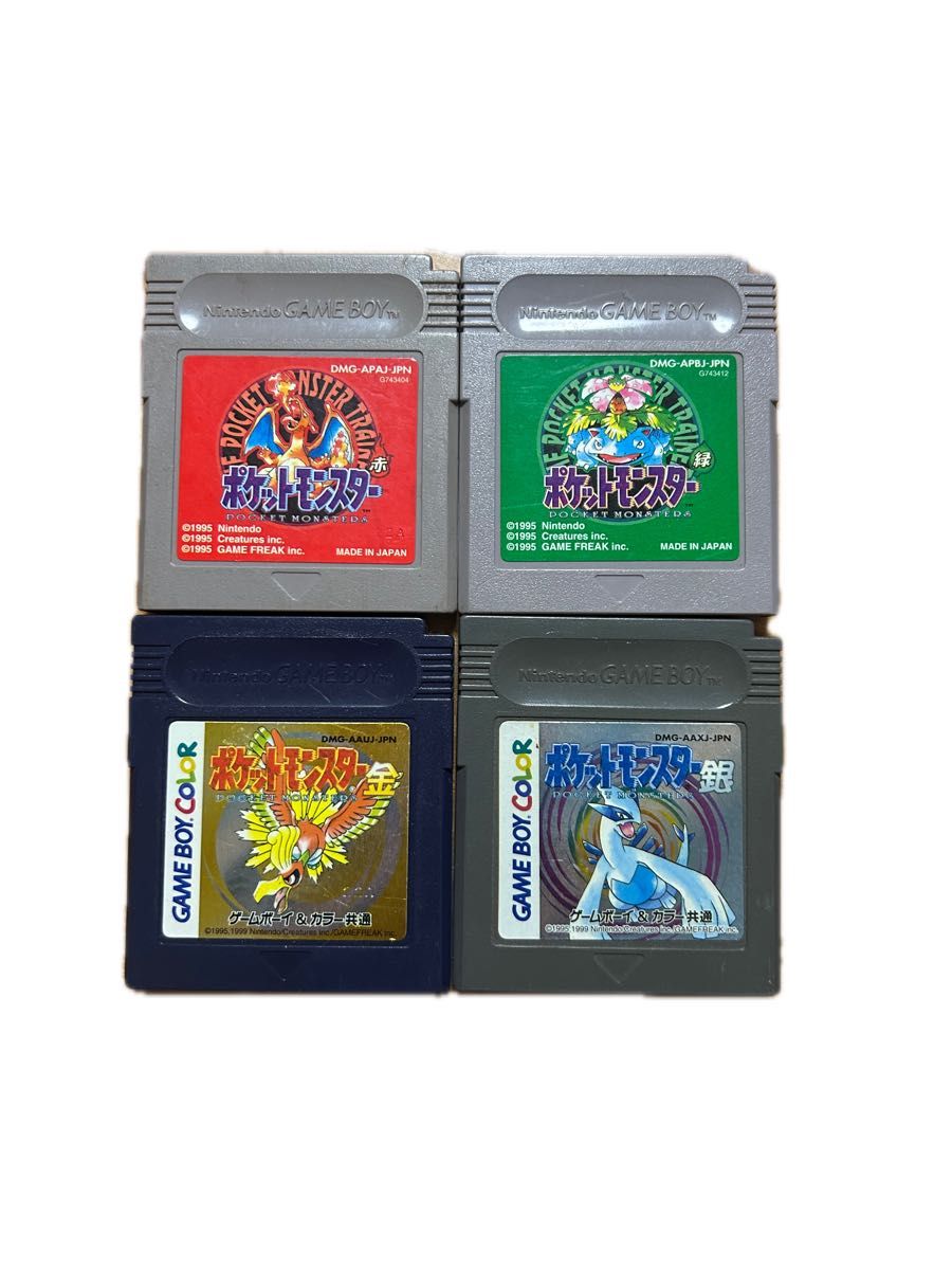 4個セット ポケットモンスター 赤緑金銀 ゲームボーイ ソフト 4個セット ポケットモンスター 赤緑金銀 ゲームボーイ ソフト