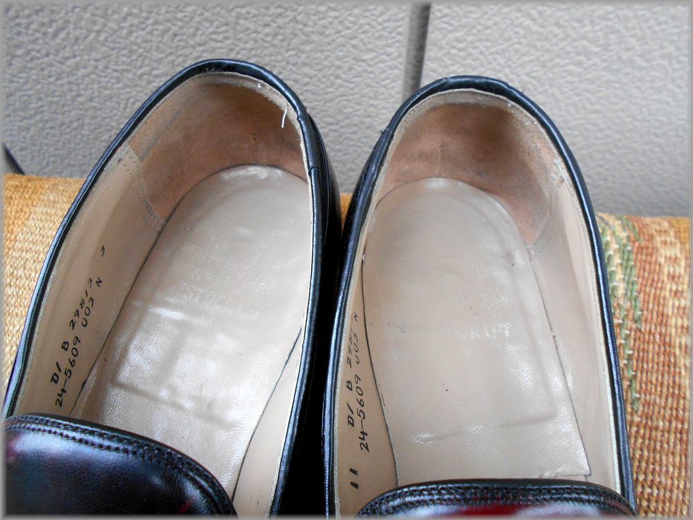 * John камень &ma-fi- Aristo craft USA производства Loafer size 11D* осмотр Wing кисточка стеганый Vintage обувь кожа обувь 