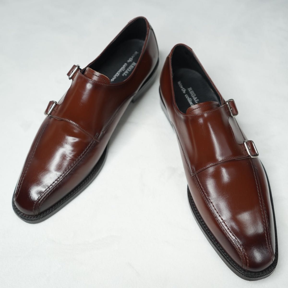 極美品》REGAL リーガル ダブルモンク ビジネスシューズ 25 5 極美品》REGAL リーガル ダブルモンク ビジネスシューズ 25 5