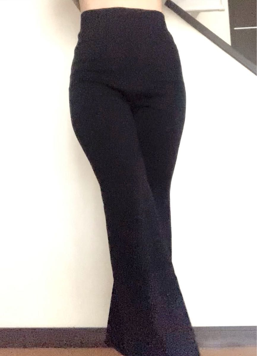 美品☆ ユニクロ マメクロゴウチ 3D セミフレアパンツ S ☆Mame Kurogouchi×UNIQLO☆ベルボトムレギンス