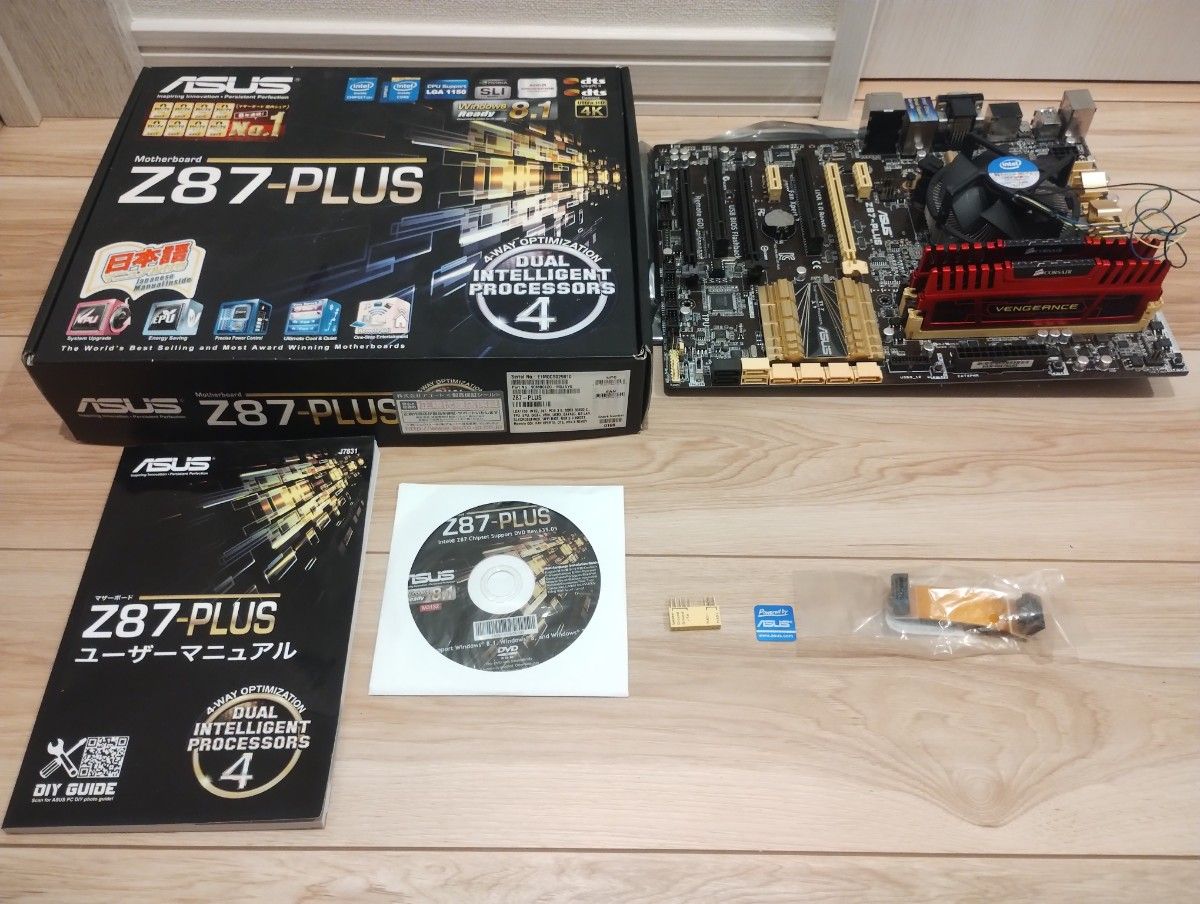 中古 ASUS Z-87 PLUS マザーボード コアi7 16Gメモリ付き 箱 中古 ASUS Z-87 PLUS マザーボード コアi7 16Gメモリ付き 箱