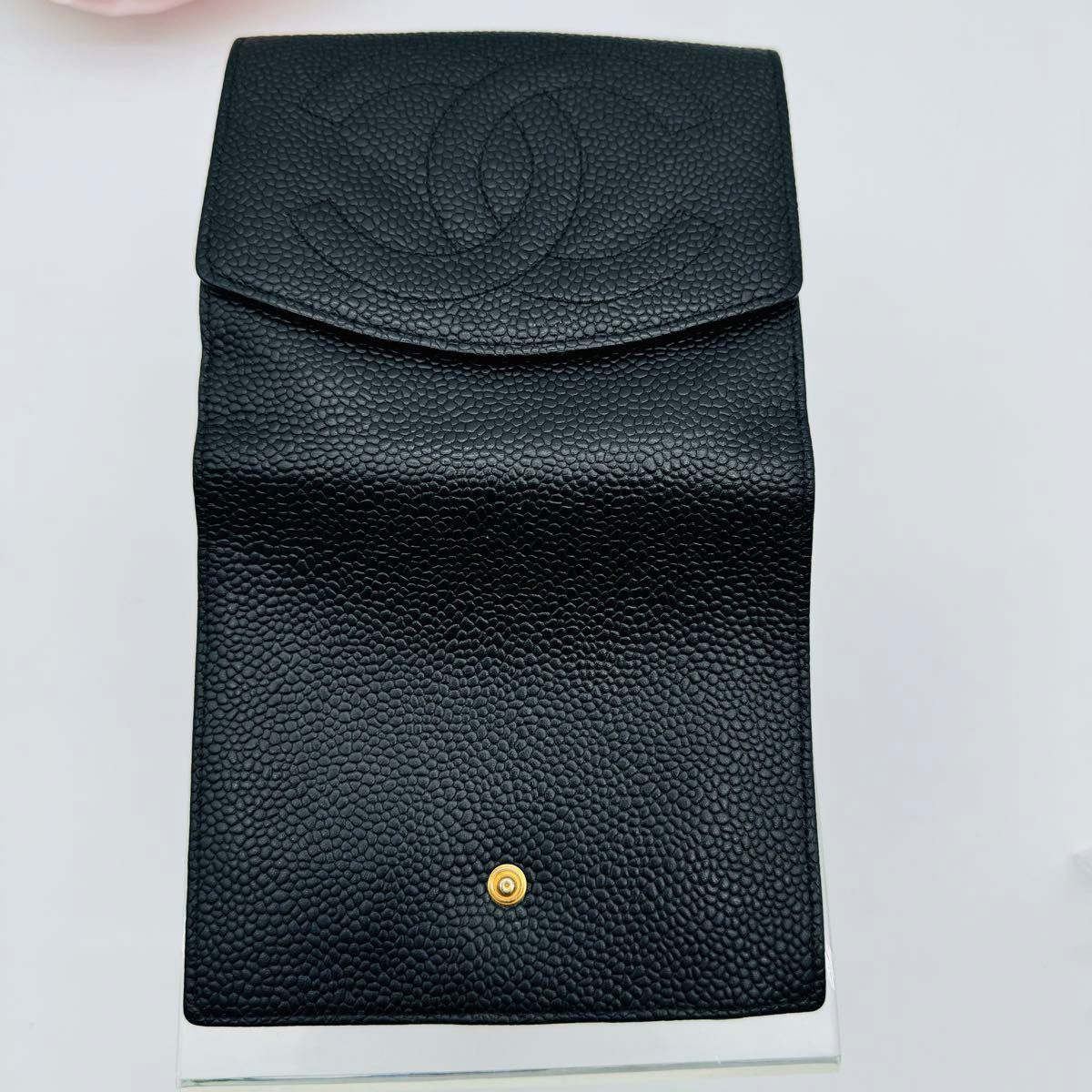 CHANEL シャネル キャビアスキン 二つ折り財布 ココマーク 財布 CHANEL シャネル キャビアスキン 二つ折り財布 ココマーク 財布