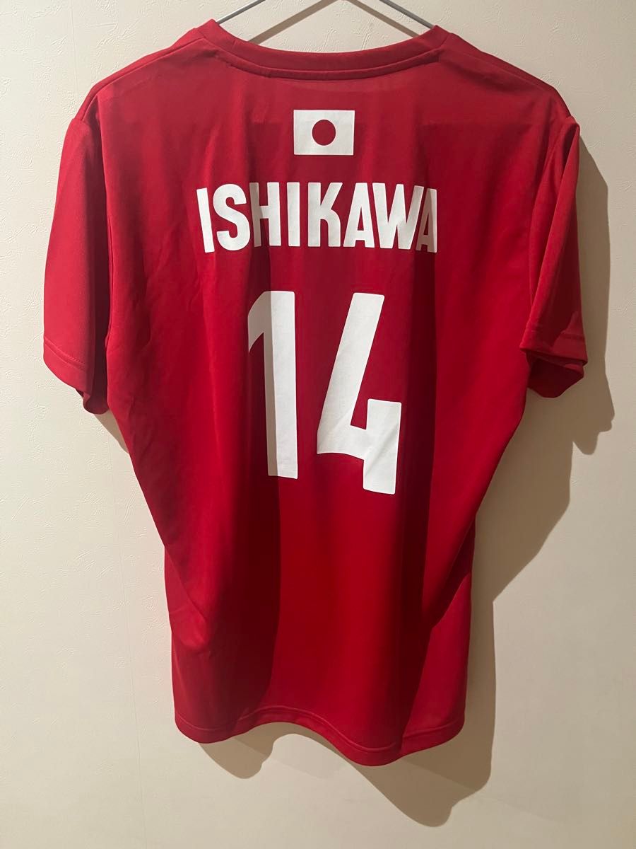 asics 男子バレー 石川祐希 日本代表 応援 シャツ ユニフォーム asics 男子バレー 石川祐希 日本代表 応援 シャツ ユニフォーム