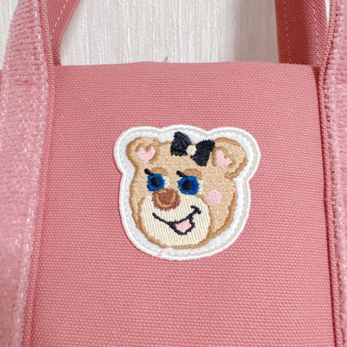 美品】FEILER オールドテディガール ワッペントートバッグ 美品】FEILER オールドテディガール ワッペントートバッグ