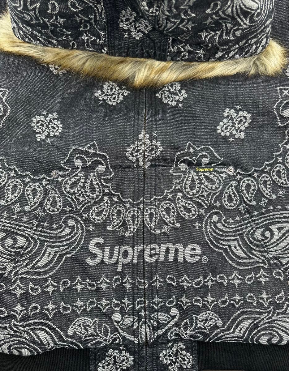 Supreme Bandana Jacquard Denim Hooded Work Jacket Supreme Bandana Jacquard Denim Hooded Work Jacket