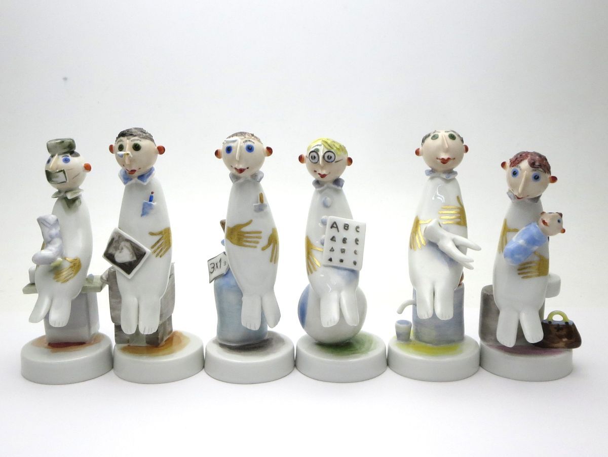 1000円スタート 手びねり人形 6点 MEISSEN マイセン ドクター 1000円スタート 手びねり人形 6点 MEISSEN マイセン ドクター