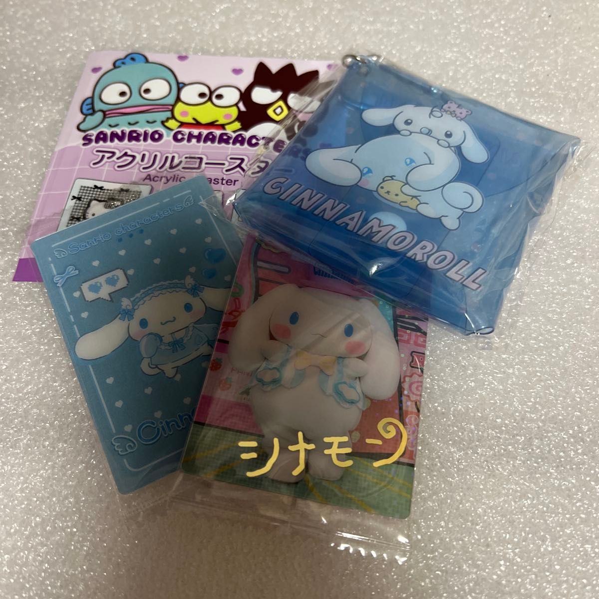 シナモロール グッズ4点セット 甘えんぼ涙マルチケース アクリル シナモロール グッズ4点セット 甘えんぼ涙マルチケース アクリル