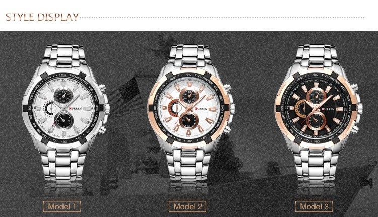 PayPayフリマ｜CURREN 高級感漂うメンズ腕時計（3個セット）（電池も 