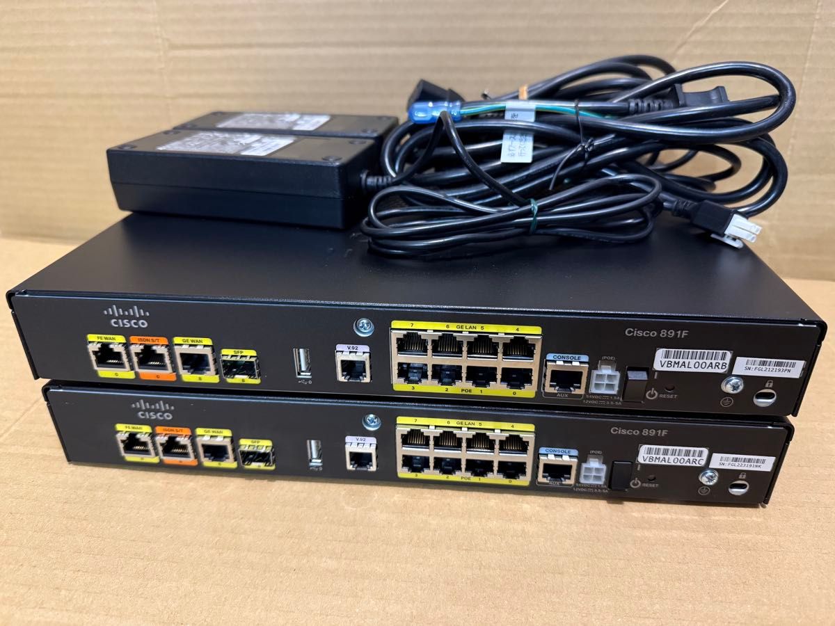 最新 IOS15 9(2025) Cisco C891FJ-K9 C891F ルーター AC 最新 IOS15 9(2025) Cisco C891FJ-K9 C891F ルーター AC