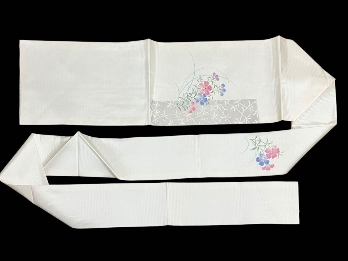 夏帯 絽塩瀬 九寸名古屋帯 正絹 花文 イ5528|Yahoo!フリマ(旧 夏帯 絽塩瀬 九寸名古屋帯 正絹 花文 イ5528|Yahoo!フリマ(旧