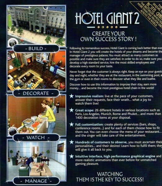 [ including in a package OK] ultra rare / hotel management simulation game [Hotel Giant 2] / hotel ja Ian to/ import PC game soft 