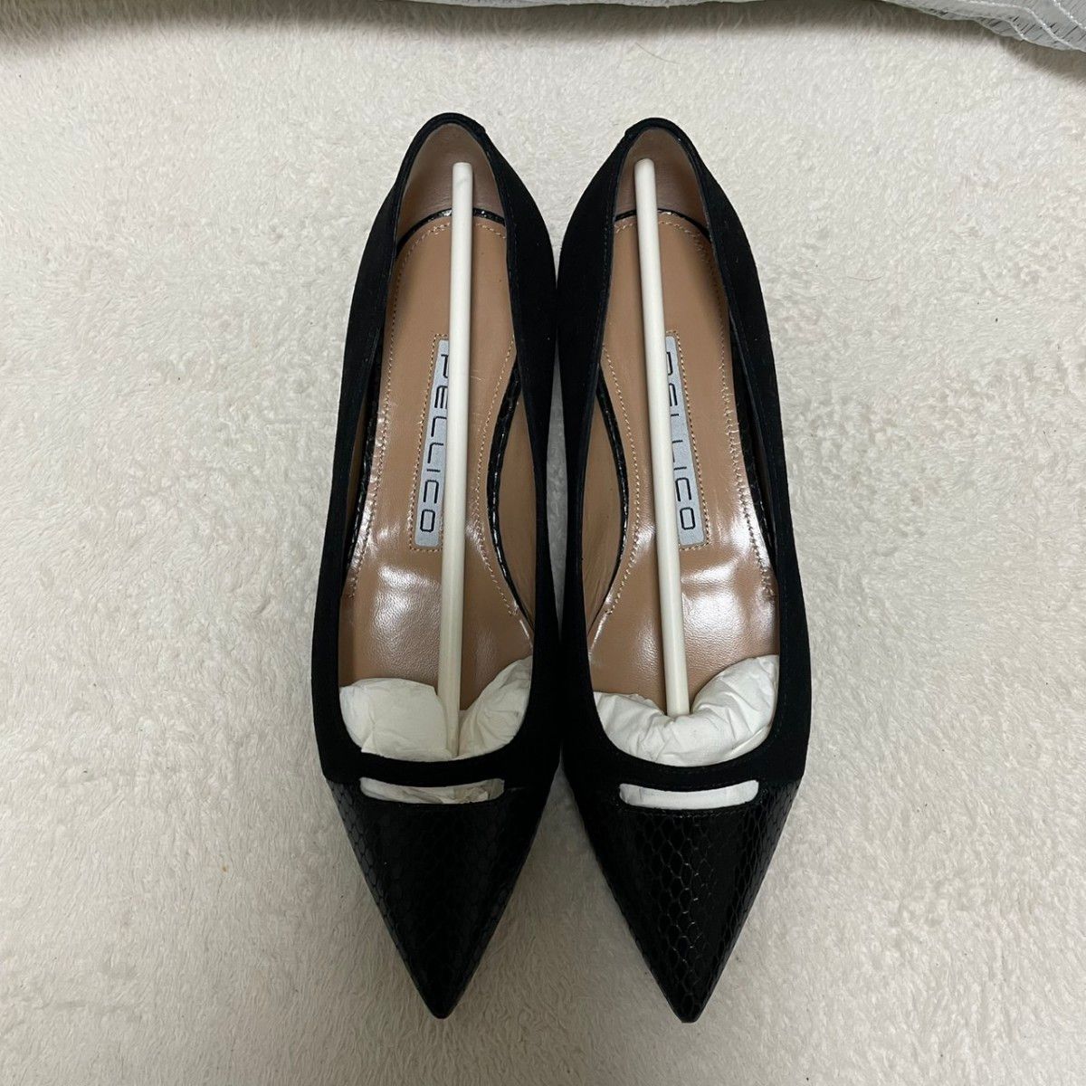 新品 未使用 極美品 ペリーコ アネッリ フラットパンプス 型押し 新品 未使用 極美品 ペリーコ アネッリ フラットパンプス 型押し