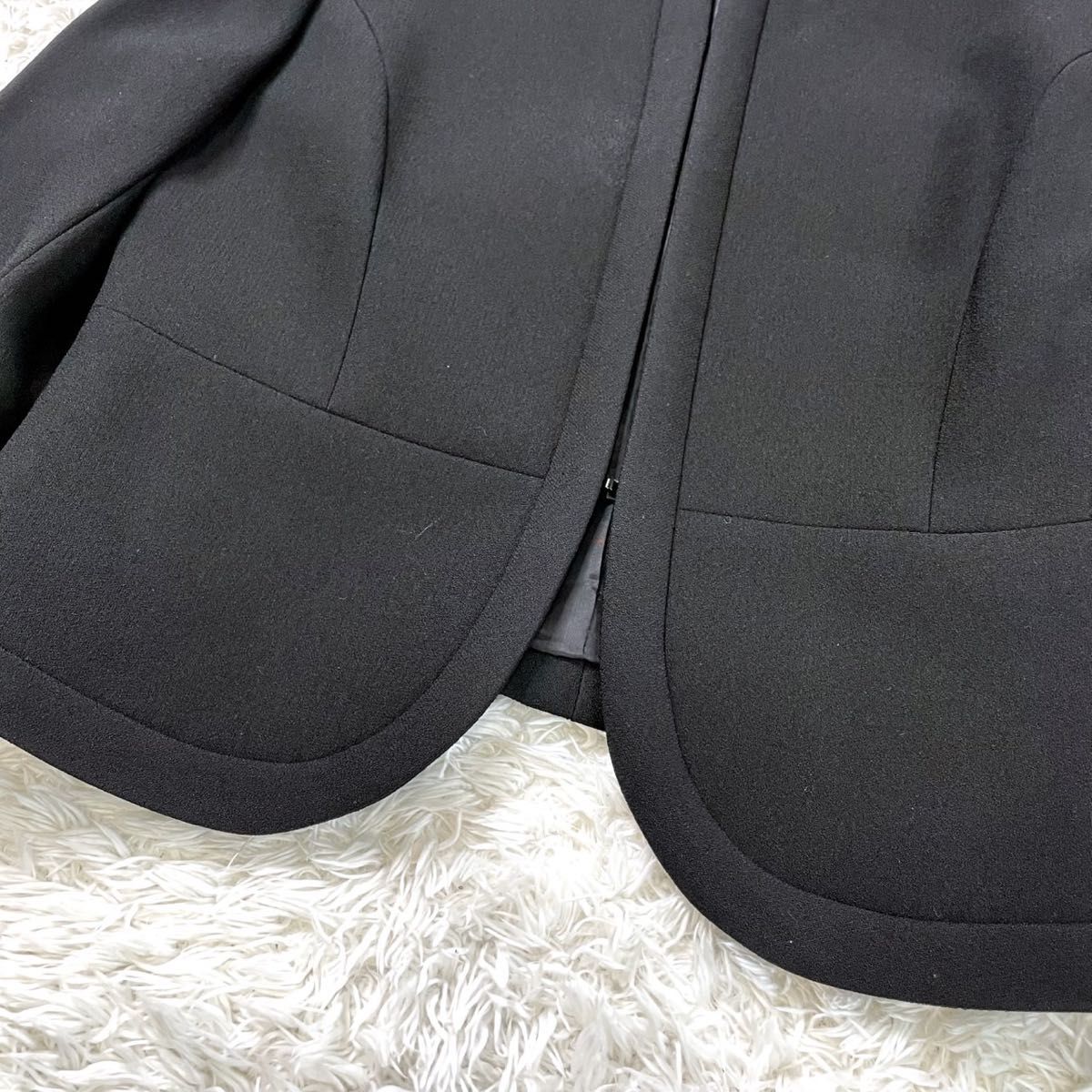 美品 クロエ イギン ブラックフォーマル ノーカラー ワンピース 美品 クロエ イギン ブラックフォーマル ノーカラー ワンピース