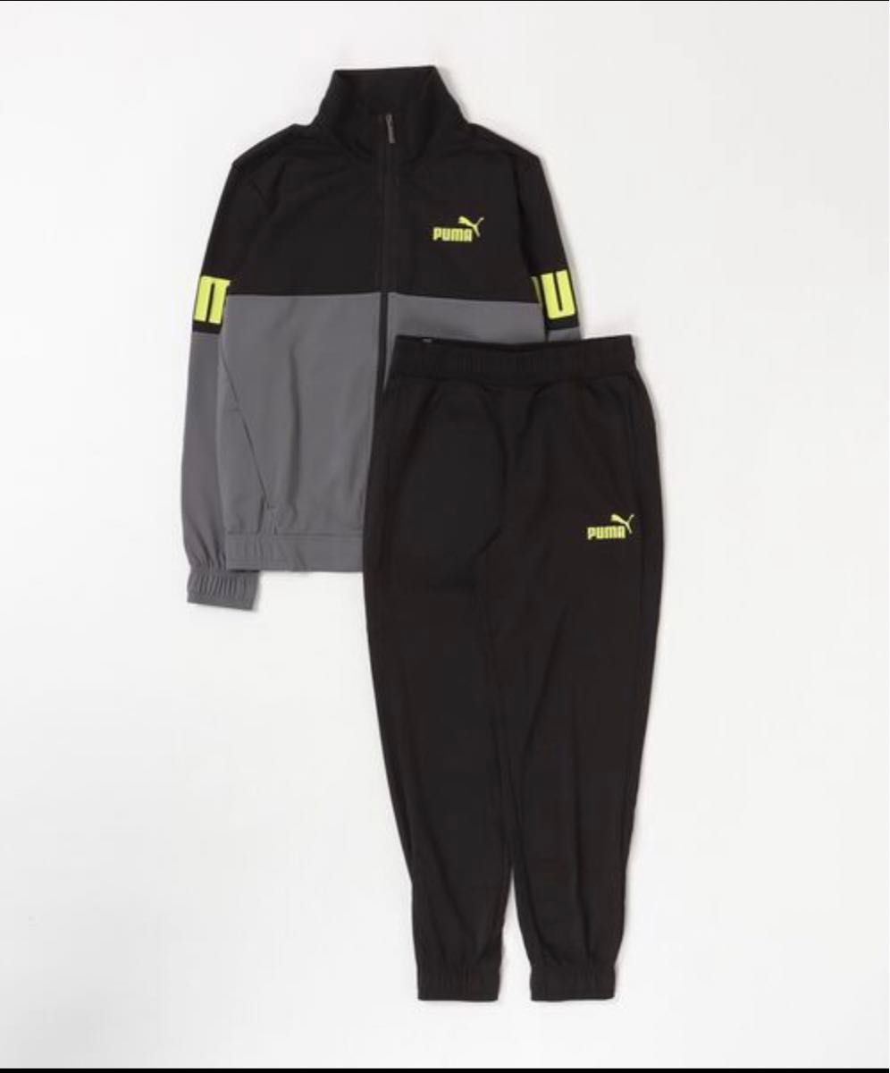 PUMA プーマ ジャージ 上下 セットアップ 黒×グレー M 未使用 PUMA プーマ ジャージ 上下 セットアップ 黒×グレー M 未使用