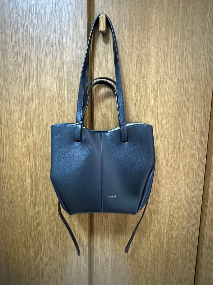 美品 即発送】POLENE ポレーヌ Cyme 2Way トートバッグ 黒 美品 即発送】POLENE ポレーヌ Cyme 2Way トートバッグ 黒