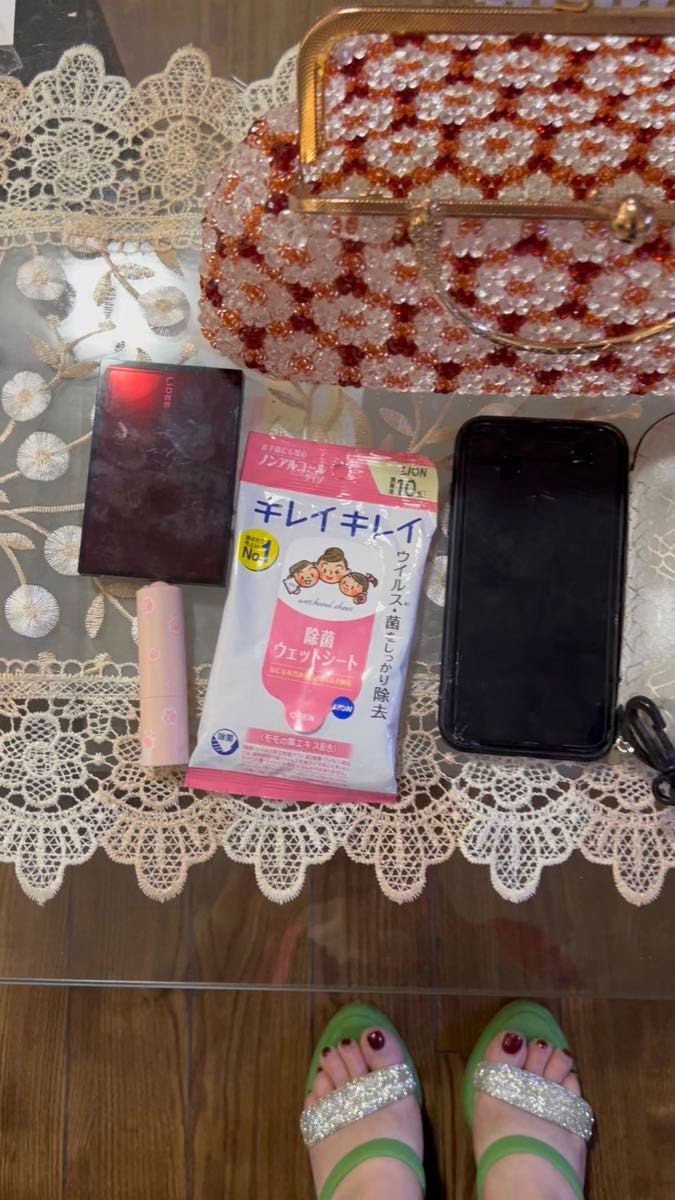 ビーズバッグ ハンドバッグ がま口 パーティー