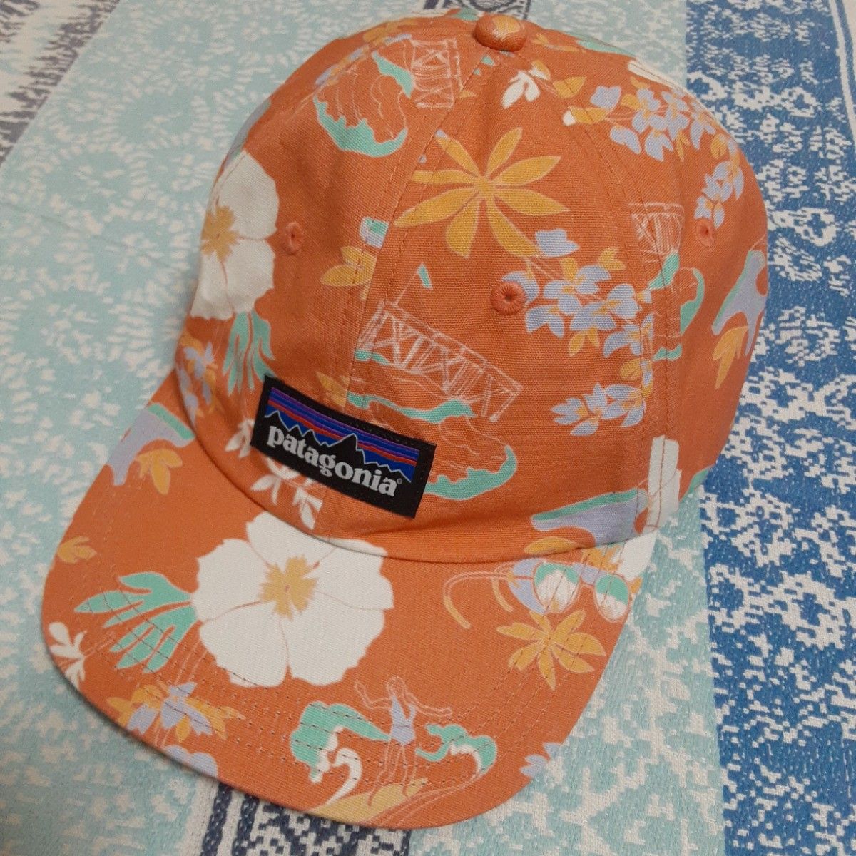 patagonia パタゴニア キャップ ボタニカル 総柄 オレンジ patagonia パタゴニア キャップ ボタニカル 総柄 オレンジ
