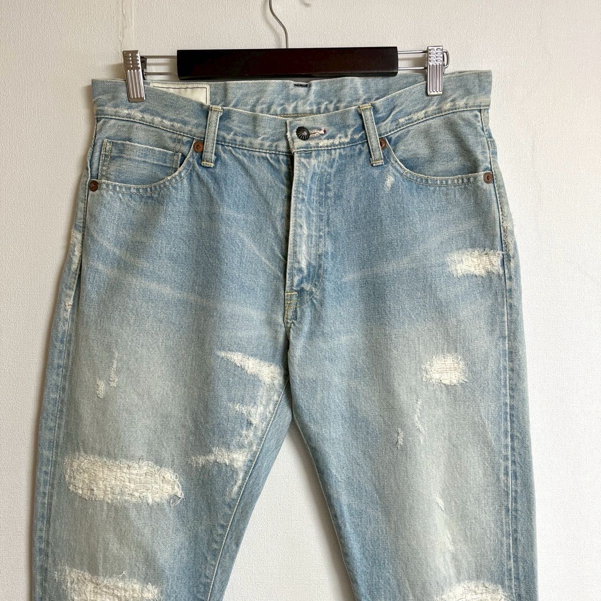 美品 SEVESKIG / セヴシグ クラッシュリペア加工 コンチョボタン 美品 SEVESKIG / セヴシグ クラッシュリペア加工 コンチョボタン