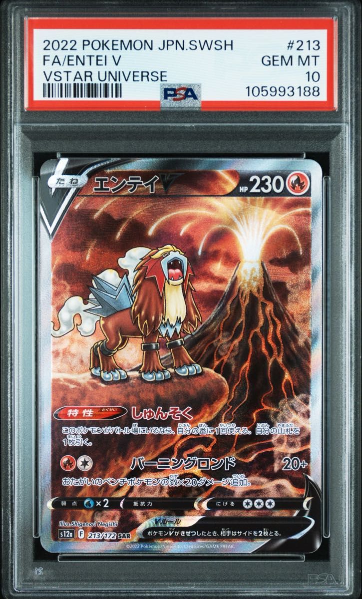 ライコウ エンテイ スイクン v SAR PSA10 連番 ポケモンカード ライコウ エンテイ スイクン v SAR PSA10 連番 ポケモンカード