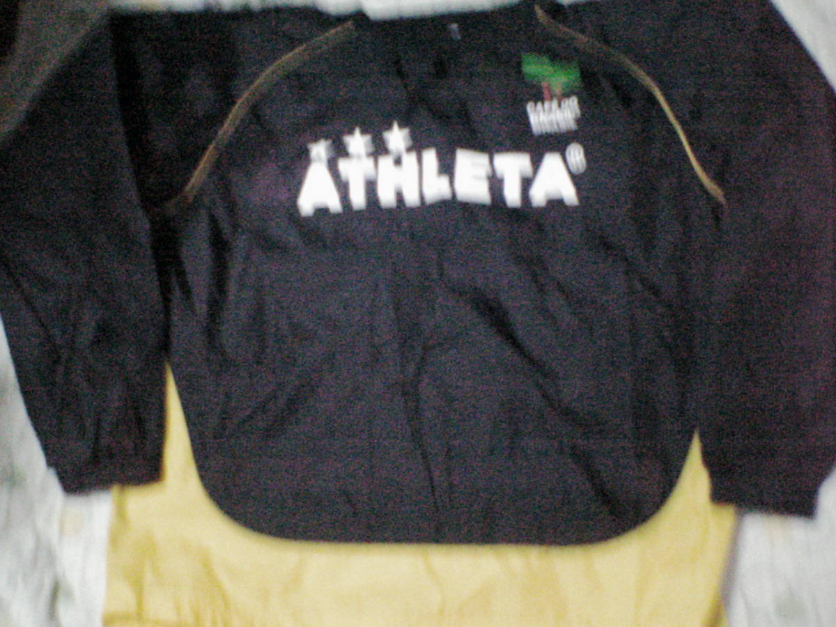 【ATHLETA】アスレタ ジュニア用ウインドブレーカーナイロン上着 150サイズ 黒★サッカー フットボール フットサル_画像1
