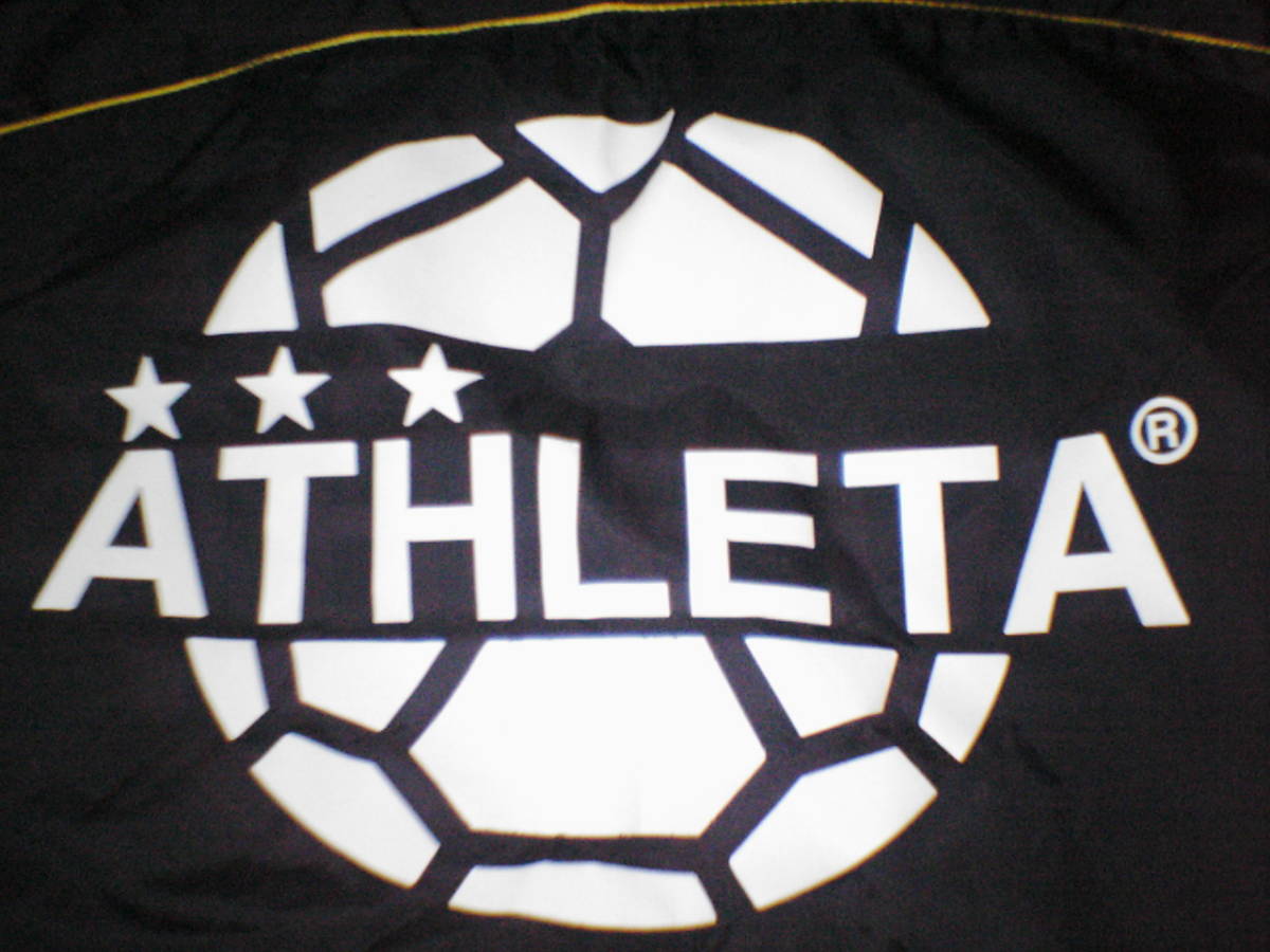 【ATHLETA】アスレタ ジュニア用ウインドブレーカーナイロン上着 150サイズ 黒★サッカー フットボール フットサル_画像4