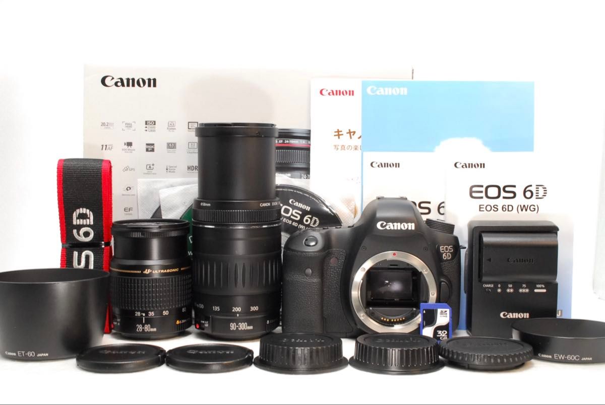 Canon EOS 6D フルサイズ 超望遠300mm ダブルレンズ 一眼レフ