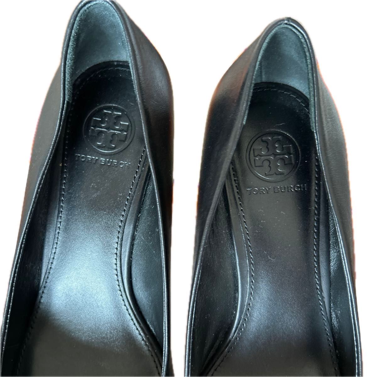 トリーバーチ ブラック 本革 TORY BURCH ウェッジソール ヒール トリーバーチ ブラック 本革 TORY BURCH ウェッジソール ヒール