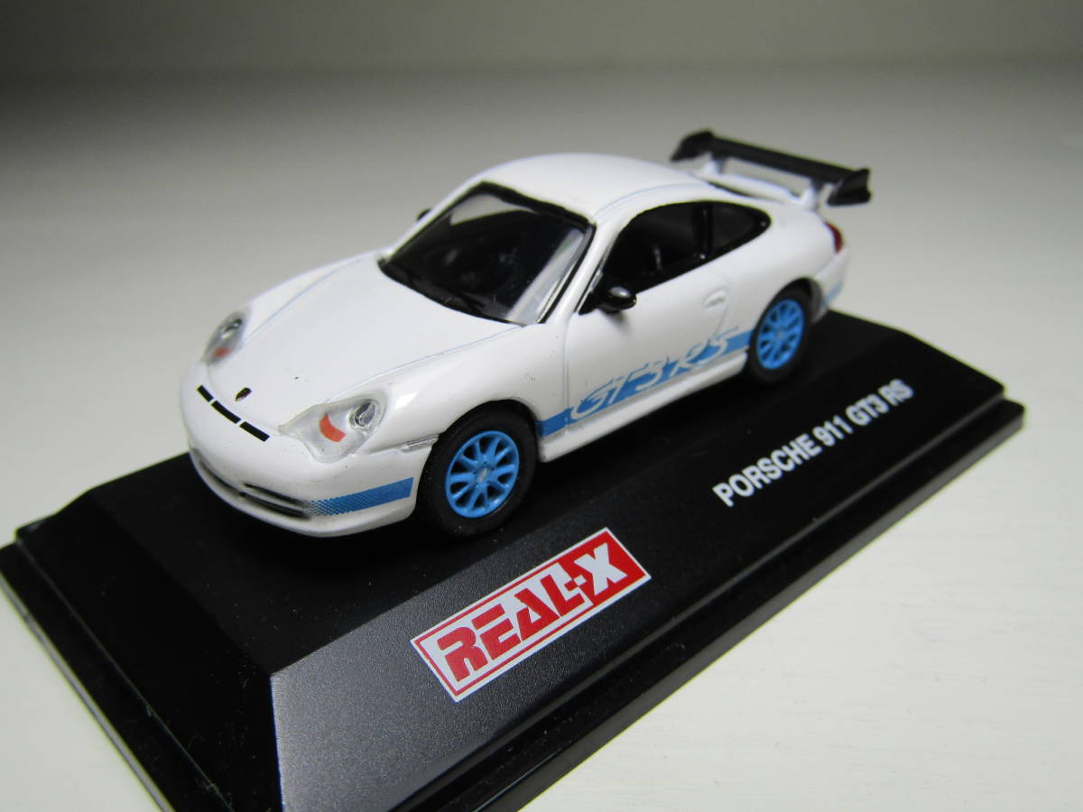 Porsche 911 GT3 RS 1/72 ポルシェ 996型 ブルー X ホワイト REAL-X 美品 ポルシェデザイン Carrera カレラ Porsche DESIGN _画像3