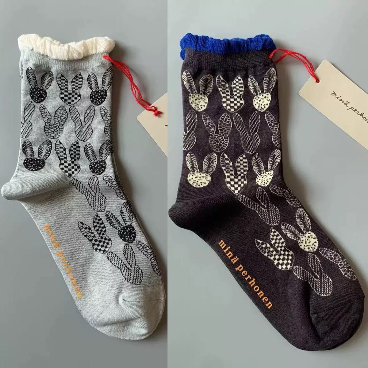 新品】mina perhonen ミナペルホネン ソックス 靴下【フリル