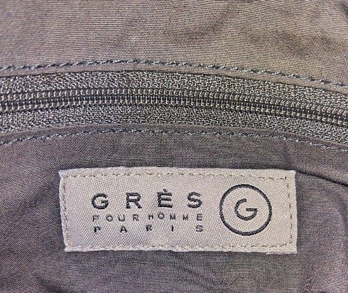 GRES グレ POURHOMME 新品未使用品 キャンバス×本革レザー GRES グレ POURHOMME 新品未使用品 キャンバス×本革レザー