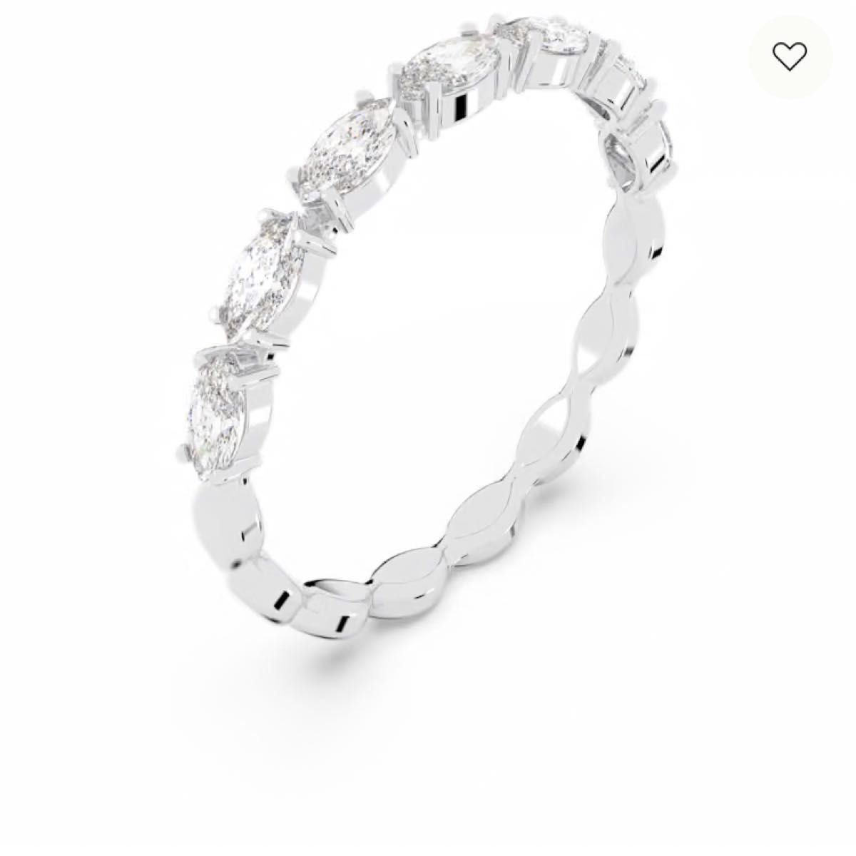 SWAROVSKI スワロフスキーのハーフエタニティリング /サイズ55 SWAROVSKI スワロフスキーのハーフエタニティリング /サイズ55