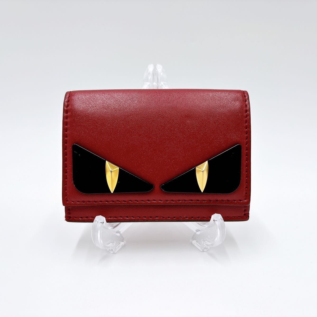 極美品 FENDI フェンディ モンスター バグズアイ レザー 三 極美品 FENDI フェンディ モンスター バグズアイ レザー 三