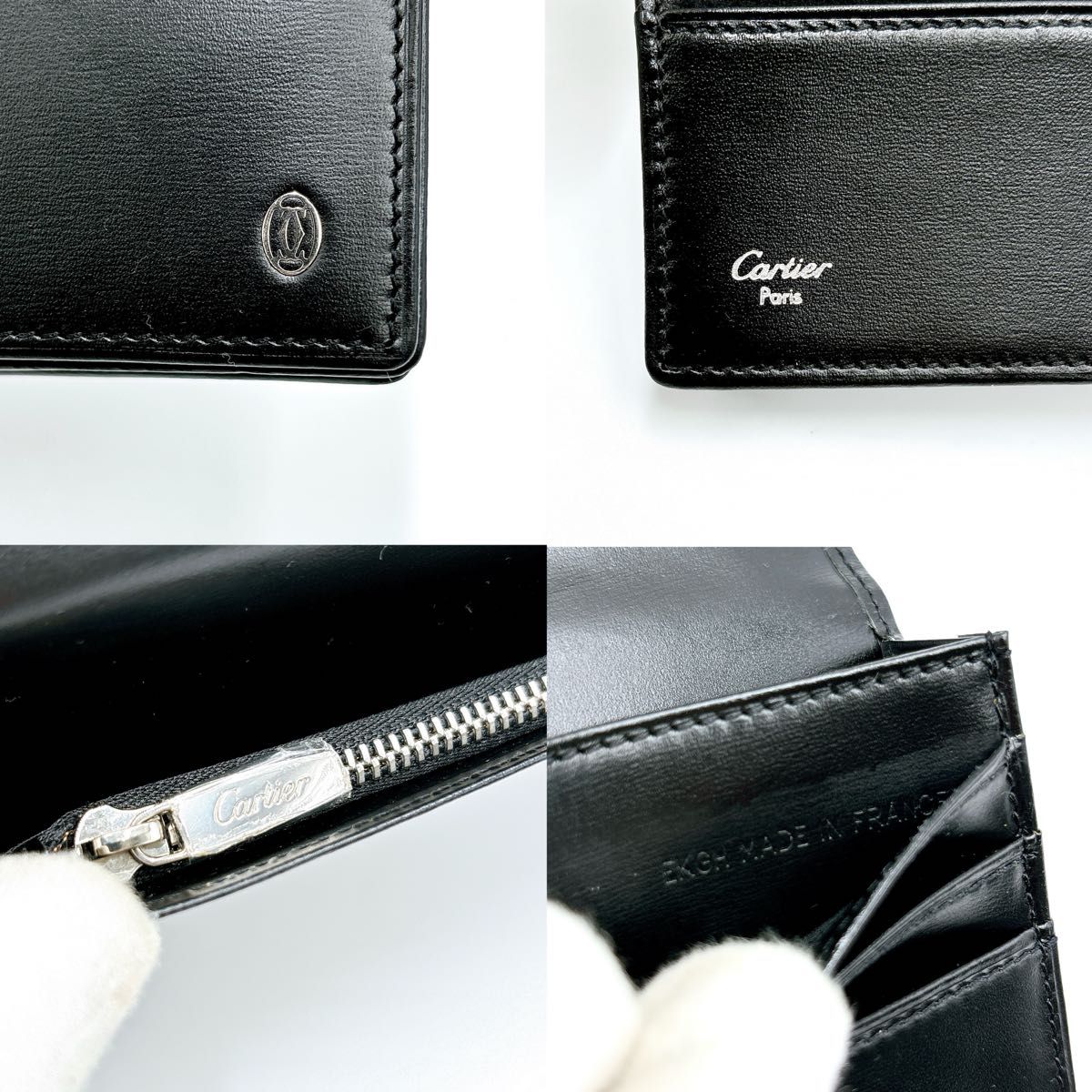 極美品 Cartier カルティエ パシャ レザー 二つ折り 長財布 極美品 Cartier カルティエ パシャ レザー 二つ折り 長財布