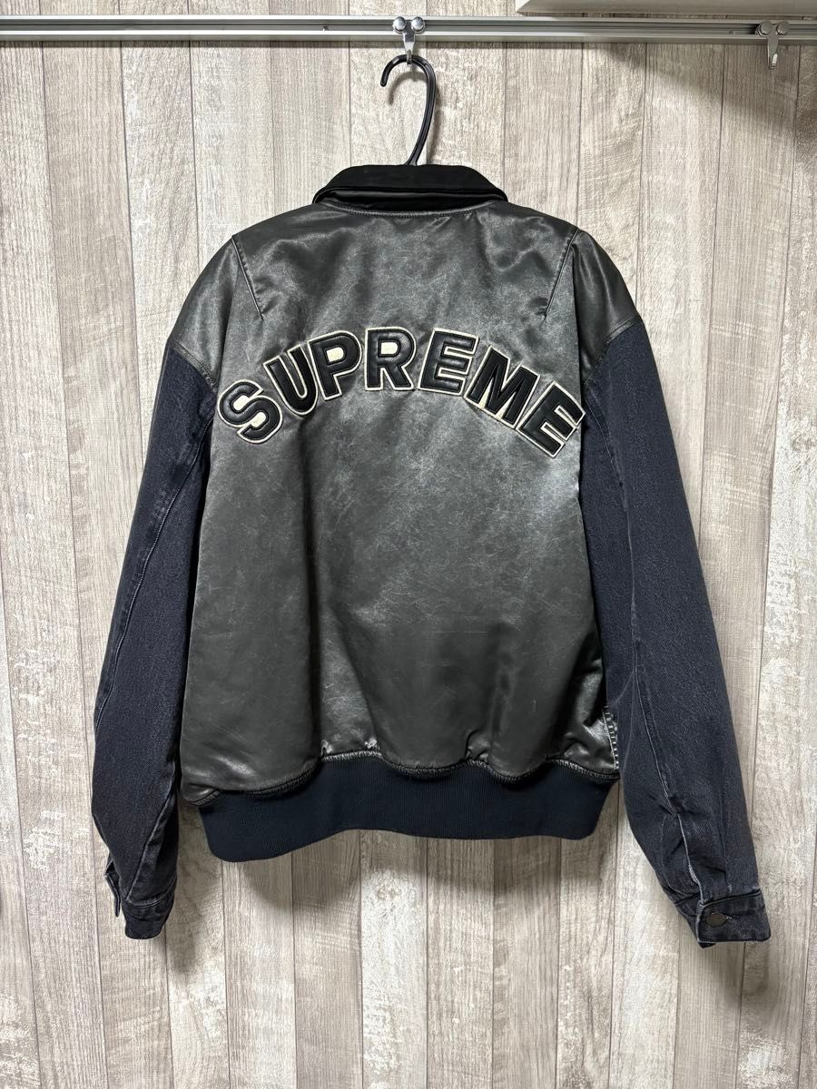 23SS Supreme Denim Sleeve MA-1 Black シュプリーム デニム 23SS Supreme Denim Sleeve MA-1 Black シュプリーム デニム