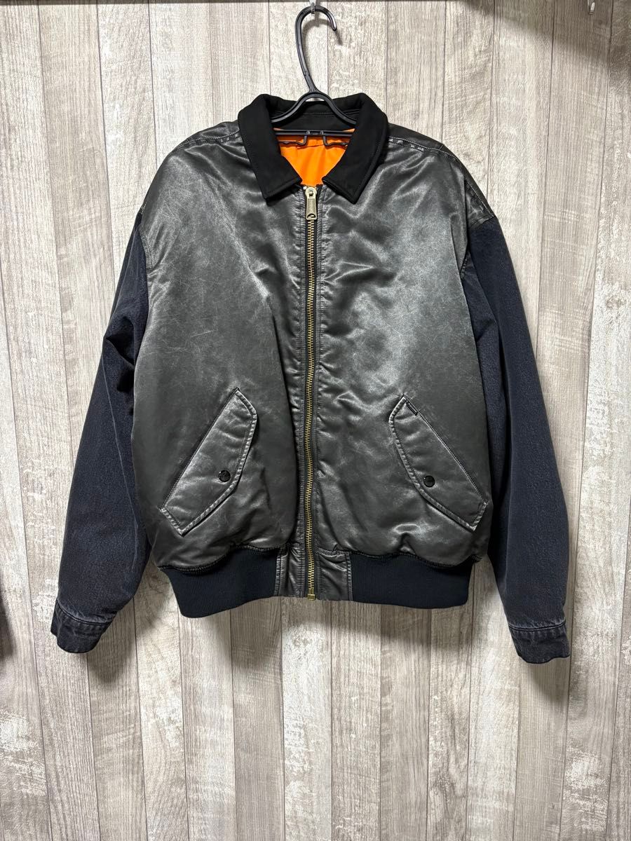 23SS Supreme Denim Sleeve MA-1 Black シュプリーム デニム 23SS Supreme Denim Sleeve MA-1 Black シュプリーム デニム