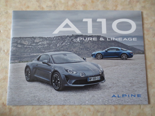  Renault Alpine A110 main catalog * price table & various origin table attaching * in the case *ALPINE*miremi rear * French blue mi-ting