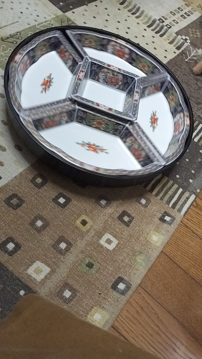 昇龍窯 オードルブル お皿 回転台フタ付き 中古 有田焼 陶器 盛皿 大皿