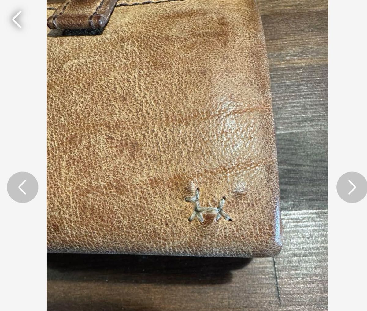 アンリークイール ラクダ革 2つ折り財布 ワンコ刺繍|Yahoo アンリークイール ラクダ革 2つ折り財布 ワンコ刺繍|Yahoo