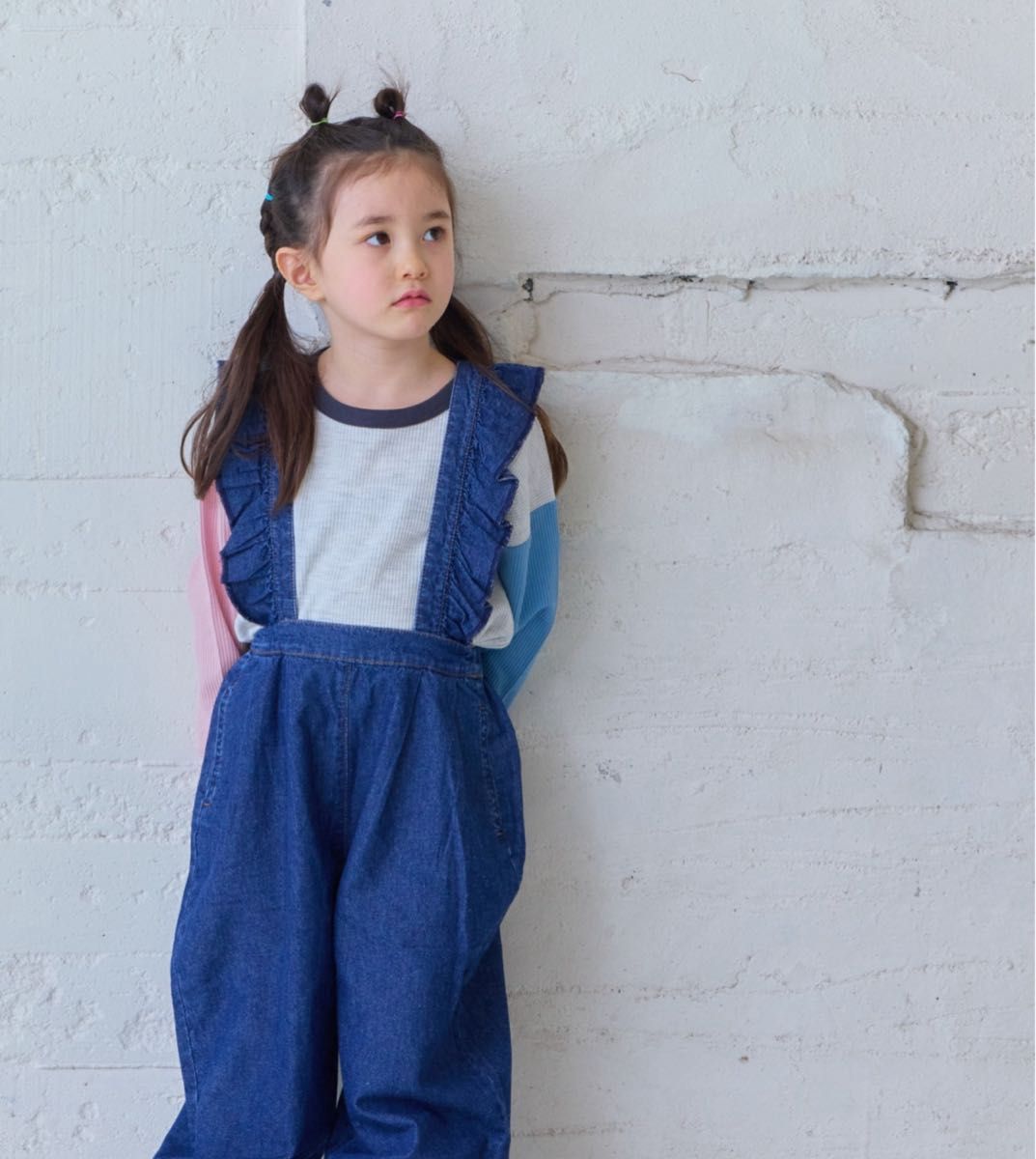マーキーズ【COTTON from U S A】デニム3wayフリルサロペット マーキーズ【COTTON from U S A】デニム3wayフリルサロペット