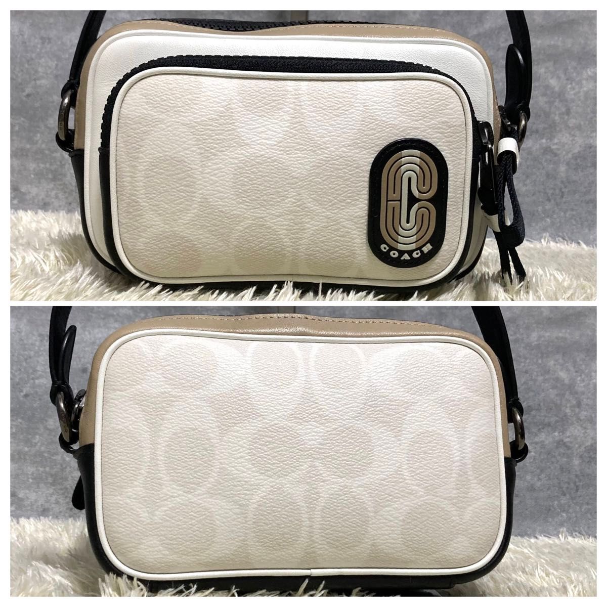 極美品】COACH コーチ ショルダーバッグ 現行モデル レザー 男女 極美品】COACH コーチ ショルダーバッグ 現行モデル レザー 男女